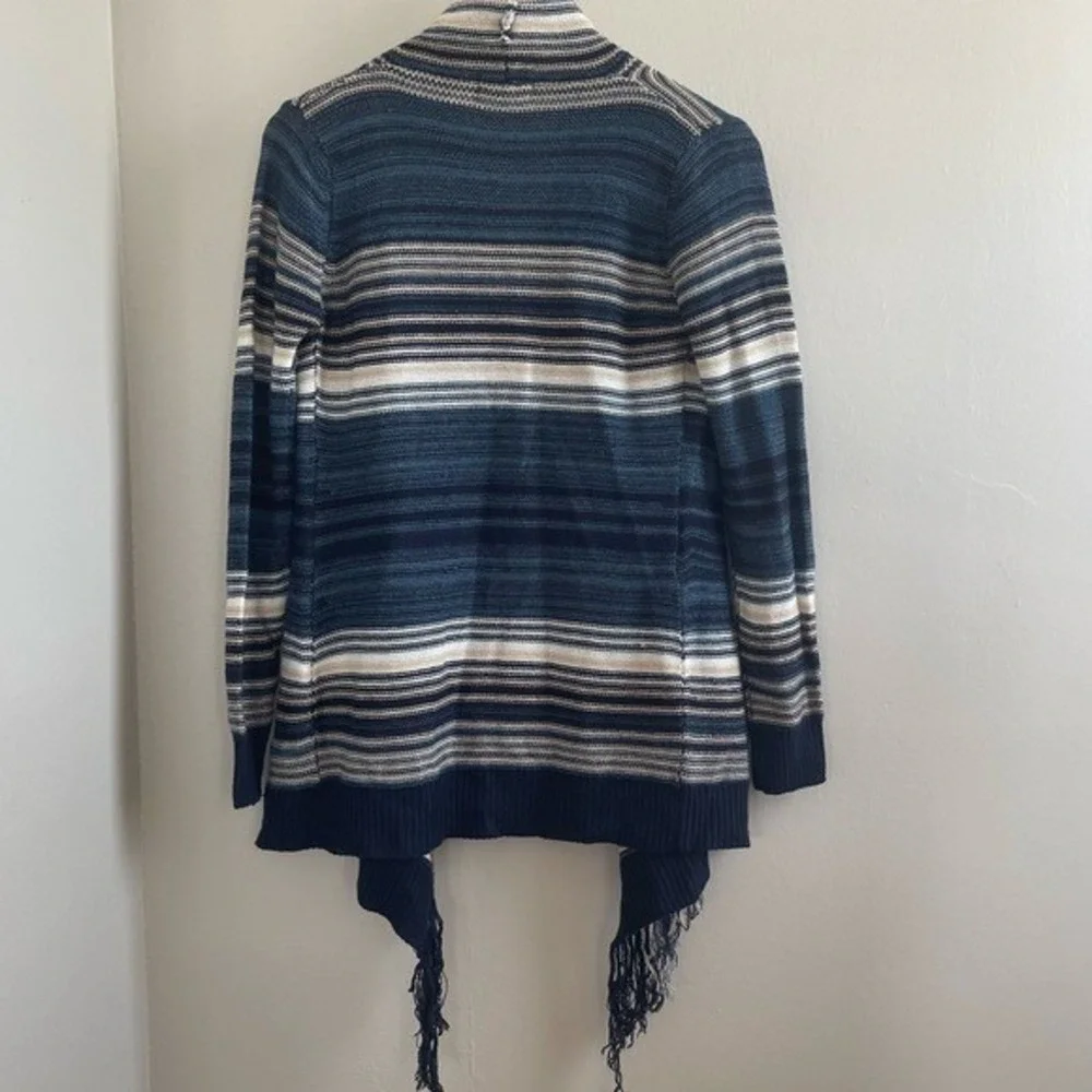 Altar'd‎ State | Women's S, Blue and Gray Waterfall Cardigan, Fringe